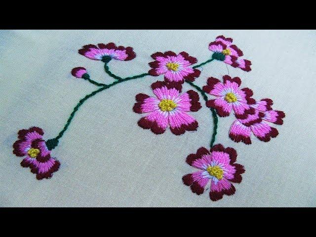 Hand Embroidery; Flower Embroidery by Nakshi Kantha World