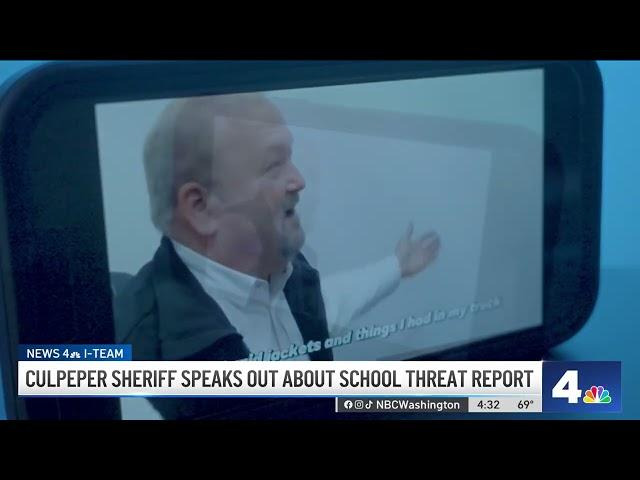 Culpeper sheriff defends teenage son's response to high school threat | NBC Washington