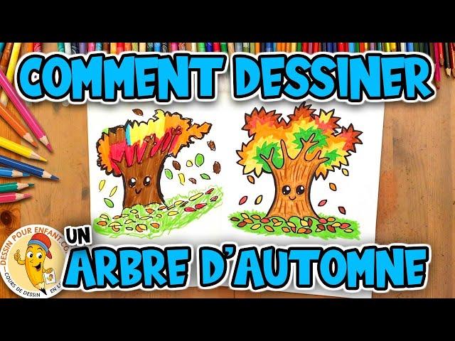 Comment dessiner un ARBRE D'AUTOMNE | Dessin Pour Enfant