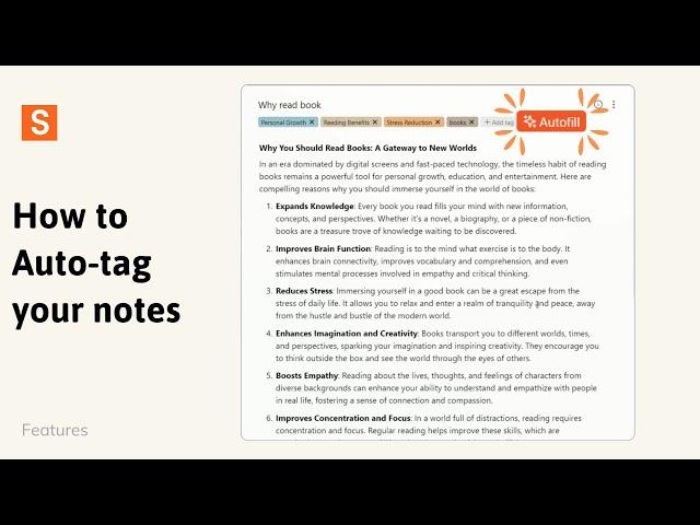 Want to Tag your notes quickly? Let AI suggests Tags for you | Saner.ai