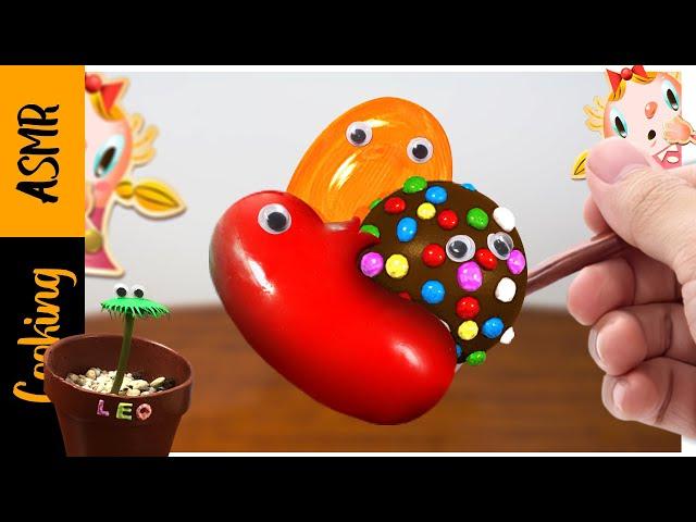 Eating Candy Crush Saga Real Life - ASMR Mukbang Strange Food No Talking