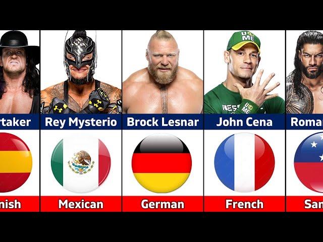 Origin of WWE Wrestlers