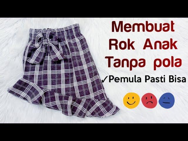 Cara Membuat Rok Anak Tanpa Pola Usia 1-2 Tahun,Diy Children's Clothing Tutorials