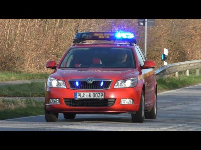 (CARPORT BRAND IN WAHLSTORF - FEU2!) Einsatzfahrten LZG Kreis Plön & SEG ASB Schönkirchen!