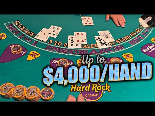 BLACKJACK $25,000 Buy In! Most Epic High Limit Session Ever at Hard Rock Hollywood $4,000/Hands