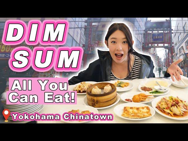 $16 All You Can Eat DIM SUM! || [Yokohama Chinatown, Japan] Dim Sum Buffet & Street Food Tour!