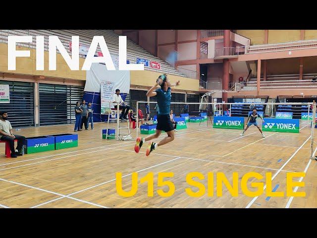 U15 SINGLES FINAL | KERALA STATE JUNIOR TOURNAMENT KOZHIKODE | VASUDEV V/S SREERAJ