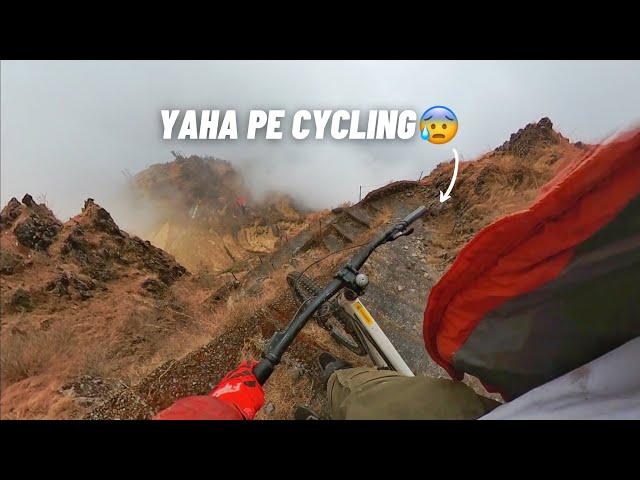 Most dangerous MTB trails pe cycling| Cycling in Snow | MTB Vlog