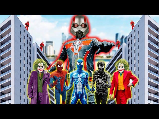 TEAM SPIDER-MAN vs BAD GUY TEAM | ANT-MAN 1.0 ??? ( Live Action )