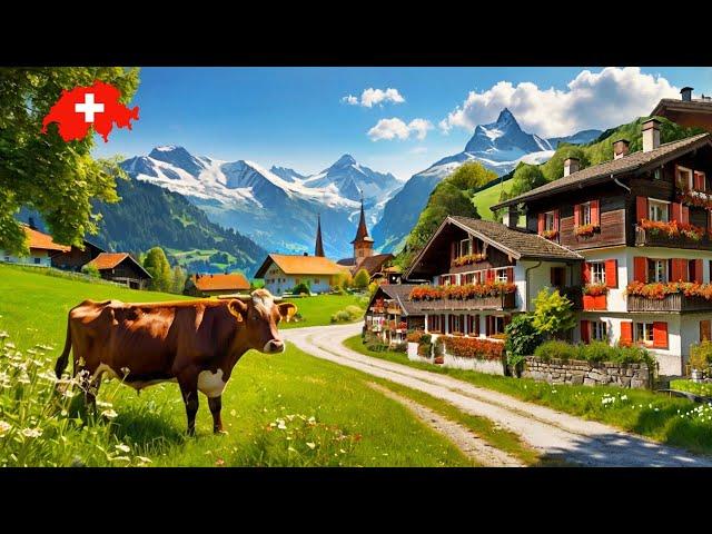 Brienz, Switzerland  The Most Beautiful Traditional Swiss Village. 4K Walking Tour