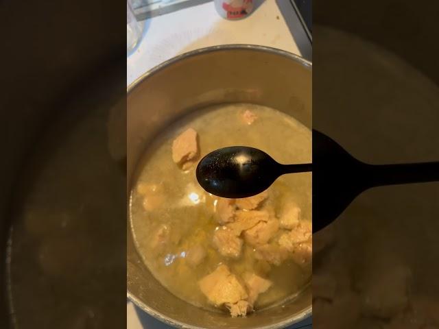 Homemade country style chicken soup with Cuco