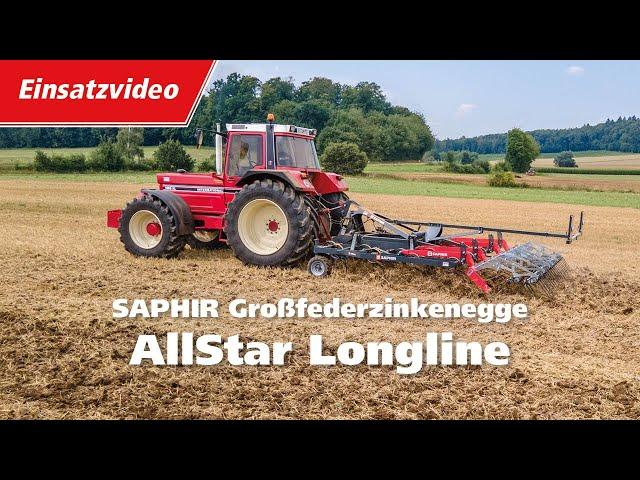 SAPHIR Großfederzinkenegge AllStar Longline 401 & IHC 1455 XL (Motorsound & 4k)