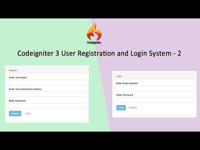 Codeigniter 3 User Registration and Login System - 2