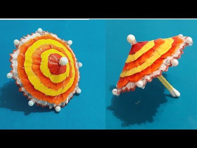 Pencil shaving craft | pencil shaving art idea | art with pencil waste | DIY pencil shaving umbrella