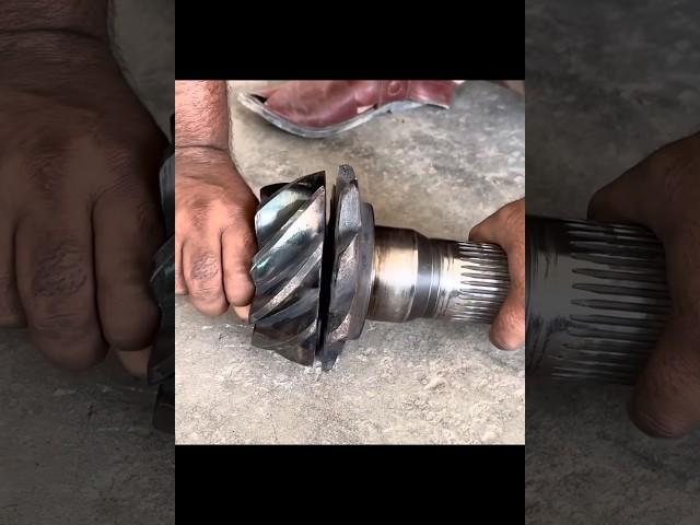 Incredible Fix! How Mechanic Rebuild a Badly Broken Pinion Tooth Like a True Pro #mechanical