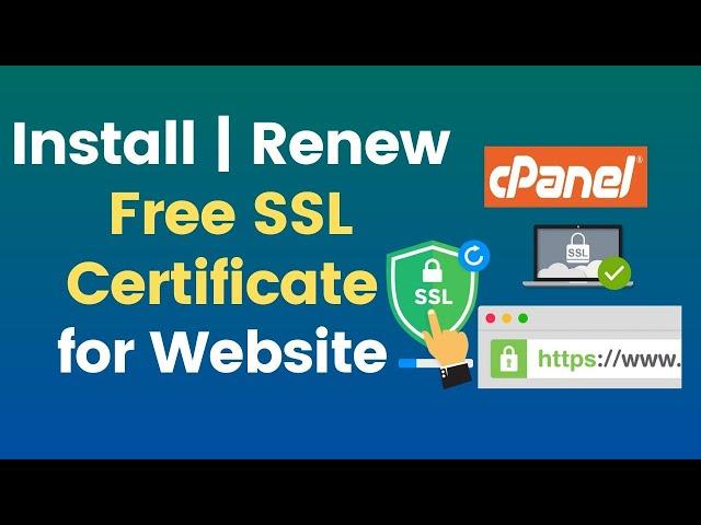 How to Install SSL Free Certificate 2024 | Renew Install free SSL GoDaddy