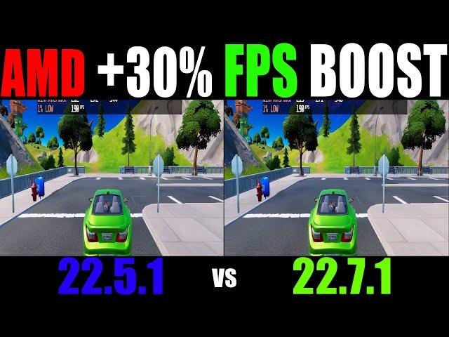 Fortnite | AMD Driver 22.5.1 vs 22.7.1 | Up to 30% FPS | FPS Comparison | EVERY Rendering Mode |