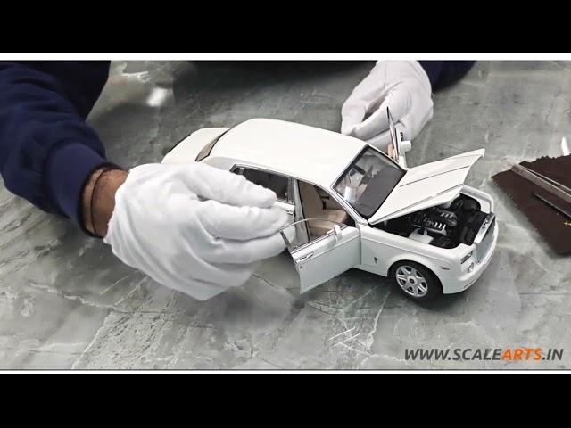 Unboxing 2012 Rolls-Royce Phantom EWB white 1:18 Kyosho diecast scale model car collectible