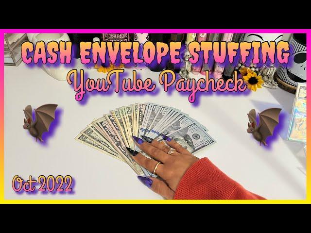 CASH ENVELOPE STUFFING + SINKING FUNDS | OCTOBER YOUTUBE PAYCHECK | DAISYBUDGETS | #CASHENVELOPESYST