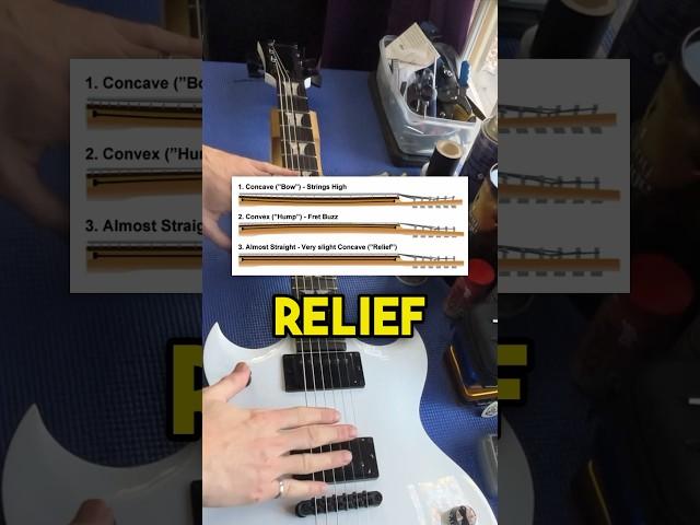 How To Check And Set Neck Relief On Your Guitar. #guitar #electricguitar #woodriteguitars