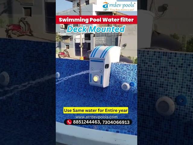 Swimming pool water filter // 100% same water remains clean for entire year #arrdevpools
