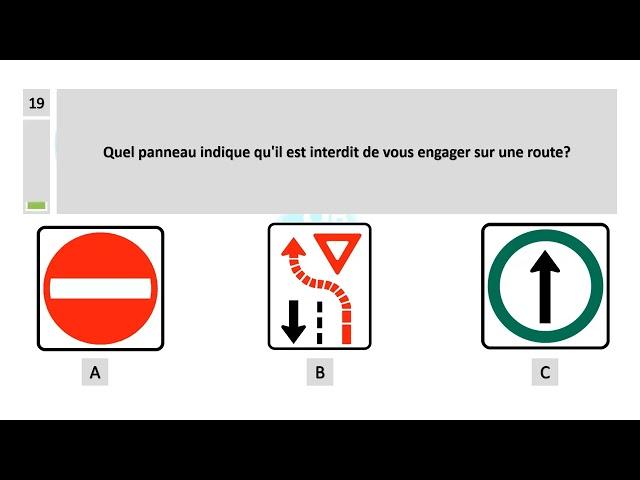 Examen théorique saaq 2023 | sécurité routière SIGNALISATION ROUTIÈRE test - Quebec