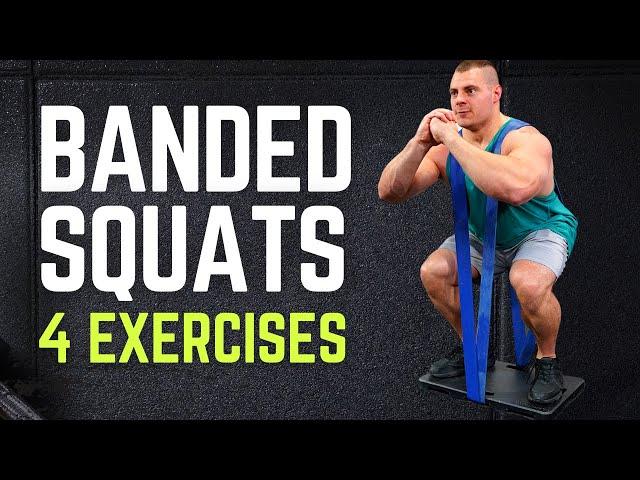 Resistance Band Squat 2024 - 4 Squat Exercises with Bands!