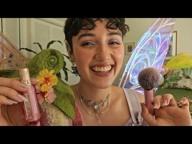 ASMR Friend Gets You Ready for the Ren Faire‍️(tapping & scratching, makeup, personal attention)