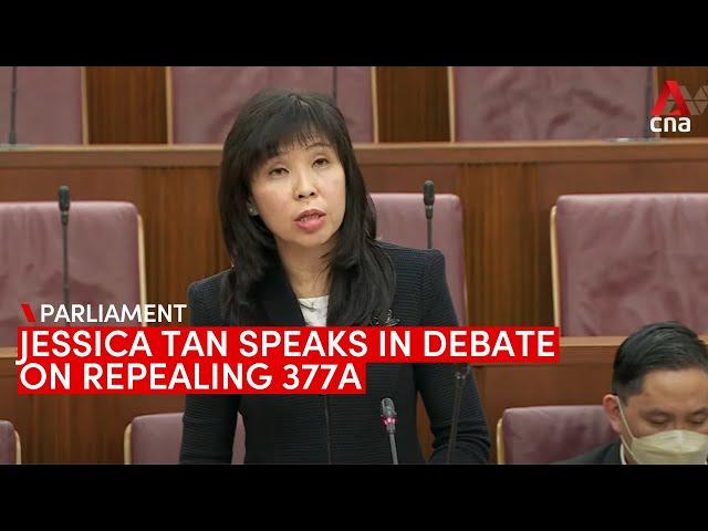 Jessica Tan speaks in debate on repealing Section 377A