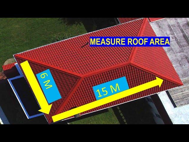 How to Measure Roof Area || Hip roof #Estimation#roof area