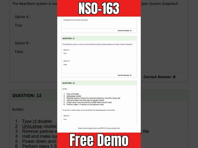 Latest NS0-163 Free Exam Questions