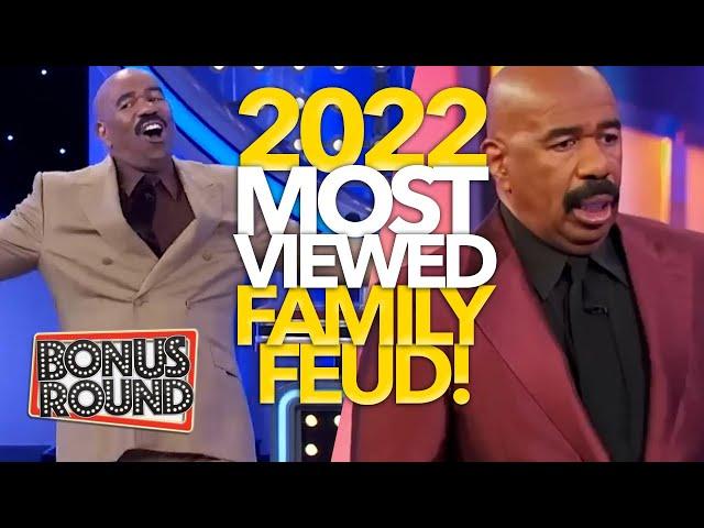 10 MOST VIEWED Family Feud Steve Harvey Moments, Questions & Answers Of 2022!