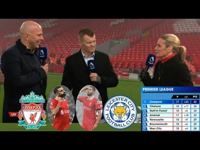 Liverpool vs Leicester 3-1 Arne Slot, Salah & Gakpo Full Interview | Pundits Review The Title Race