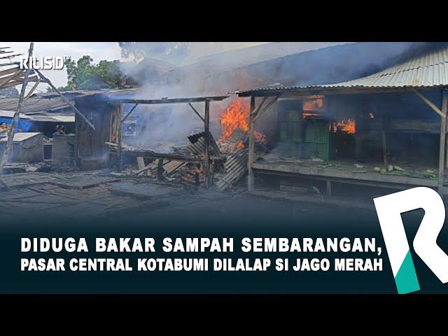 Diduga Bakar Sampah Sembarangan, Pasar Central Kotabumi Dilalap Si Jago Merah