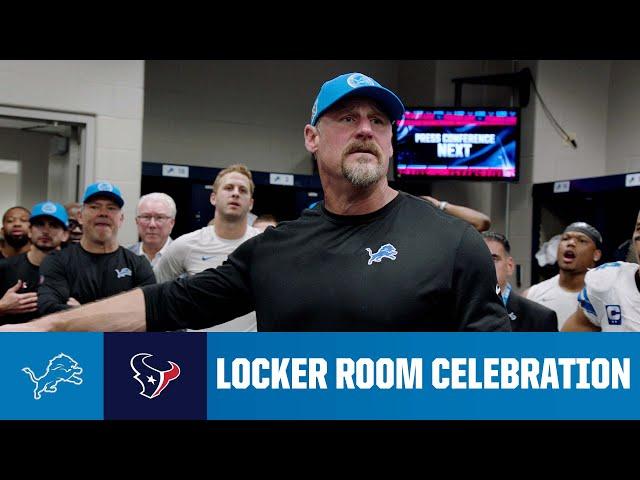 Lions at Texans postgame locker room celebration