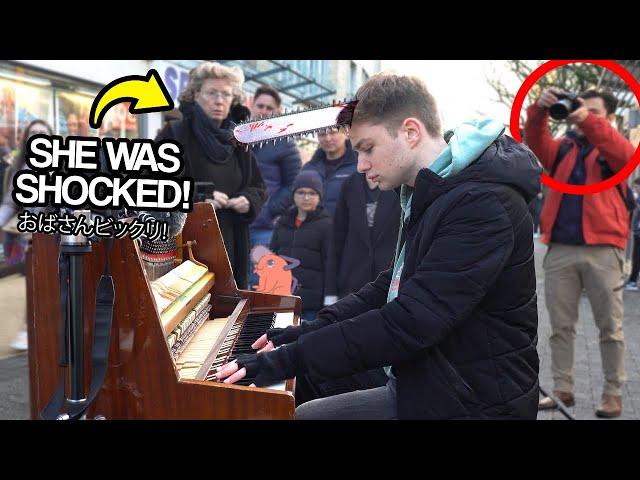 I played CHAINSAW MAN OP on piano in public『KICK BACK』