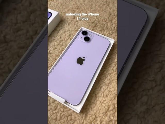 Unboxing the iphone 14 PLUS *purple* 