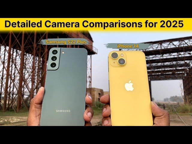 iPhone 14 Vs Samsung S22 Plus Camera Comparison in 2025 - Camera Test in Hindi