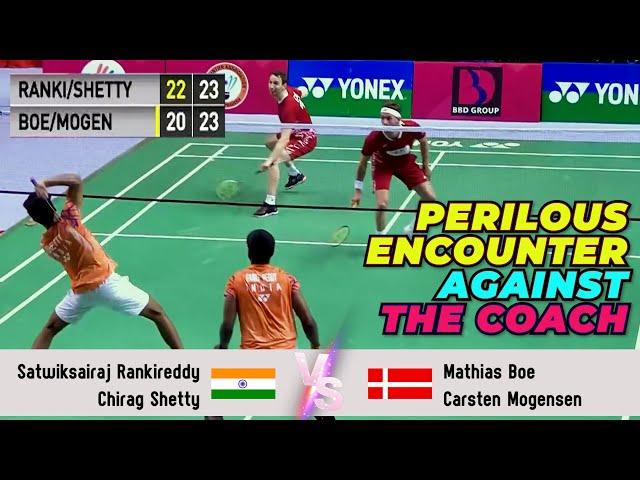 PERILOUS ENCOUNTER AGAINST THE COACH | Rankireddy/Shetty VS Boe/Mogensen