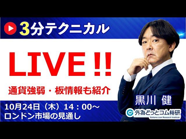 見通しズバリ！3分テクニカル分析「ライブ‼」 ロンドン市場の見通し　2024年10月24日