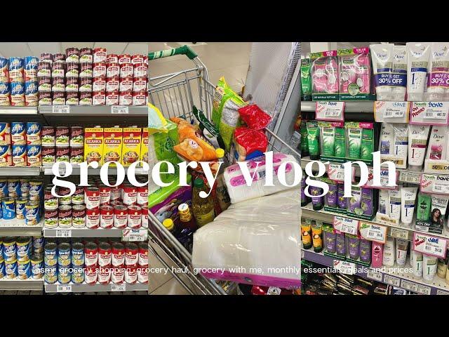 GROCERY VLOG PH  realistic grocery shopping, monthly essentials, life in MNL, asmr grocery with me