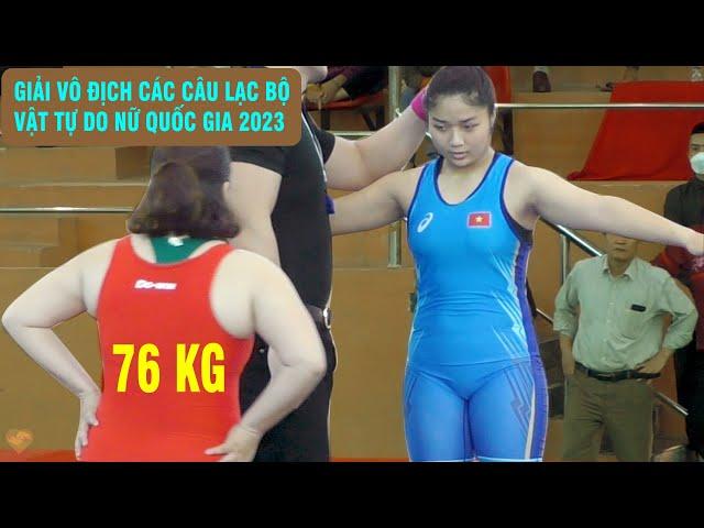 Vật Nữ. "Women's Wrestling" .Giải vô địch các clb Quốc gia - Hạng 76 kg.