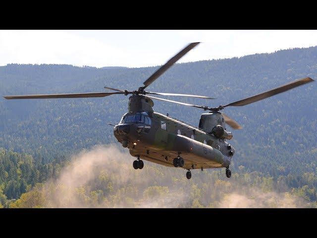 CH-147F (CH-47) Chinook Landing - World's Fastest Military Helicopter