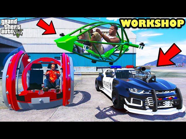 Franklin Modify Ultra Fast Police Supercars And Bring Futuristic Cars In GTA 5 | SHINCHAN and CHOP