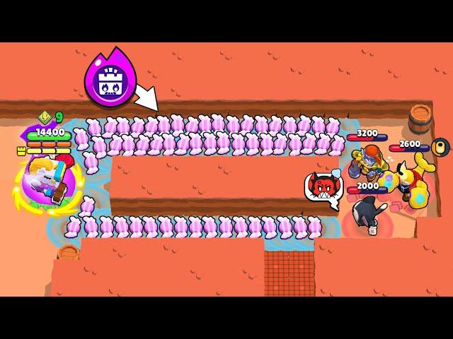 BEST TANK ASH's HYPERCHARGE vs NOOBS in TROLL MAP  Brawl Stars 2024 Funny Moments, Fails ep.1485