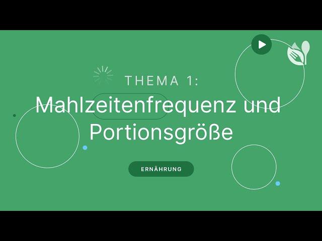 Richtige Ernährung im Alter – Mahlzeitenfrequenz und Portionsgröße