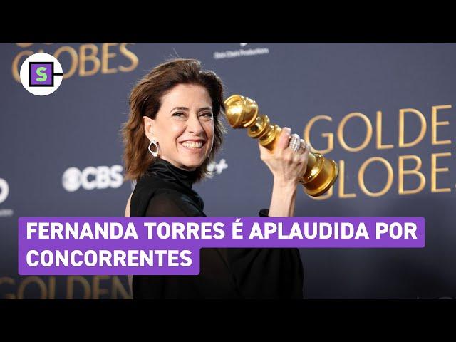 Veja reação de Fernanda Torres ao vencer Globo de Ouro