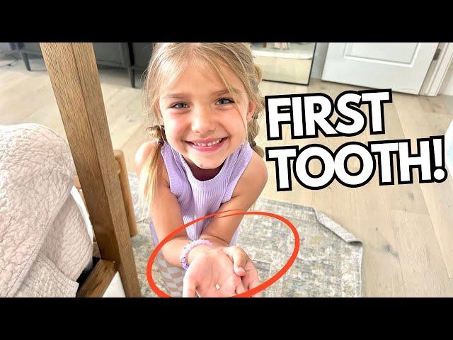 Oakley PULLS OUT her own FIRST tooth!