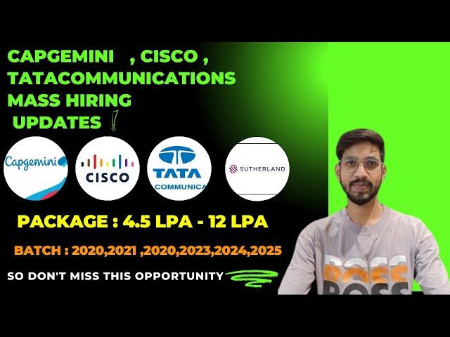 Capgemini Cisco Vodafone Biggest Hiring | OFF Campus Drive For 2025, 2024, 2023 Batch | Fresher Jobs