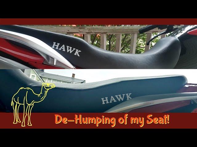 Shaping My Dirt Bike Seat to remove the Hump - Hawk 250